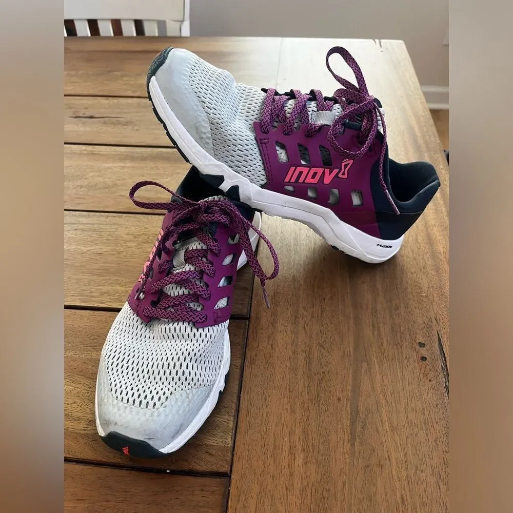 Inov-8 Women's Fuchsia and light gray Athletic Shoes; Size 8.5. Great condition!